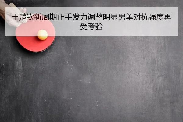 王楚钦新周期正手发力调整明显男单对抗强度再受考验